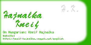 hajnalka kneif business card